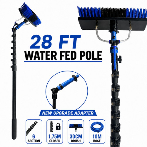 28ft water fed pole window - water,