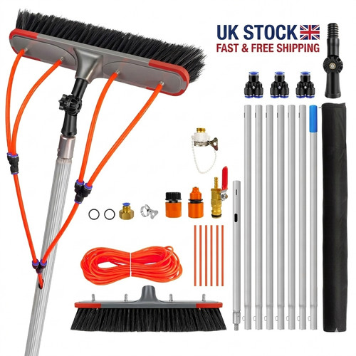 Water fed telescopic window - telescopic,