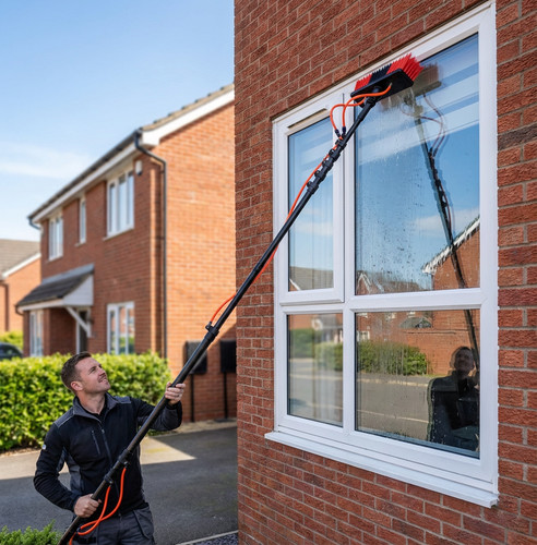 Water fed telescopic pole - 4.6m,